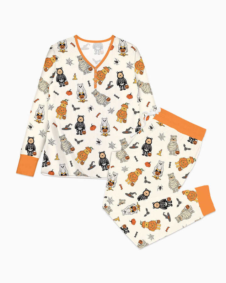 Retro Trick Or Treat Bamboo Women Pajama Set
