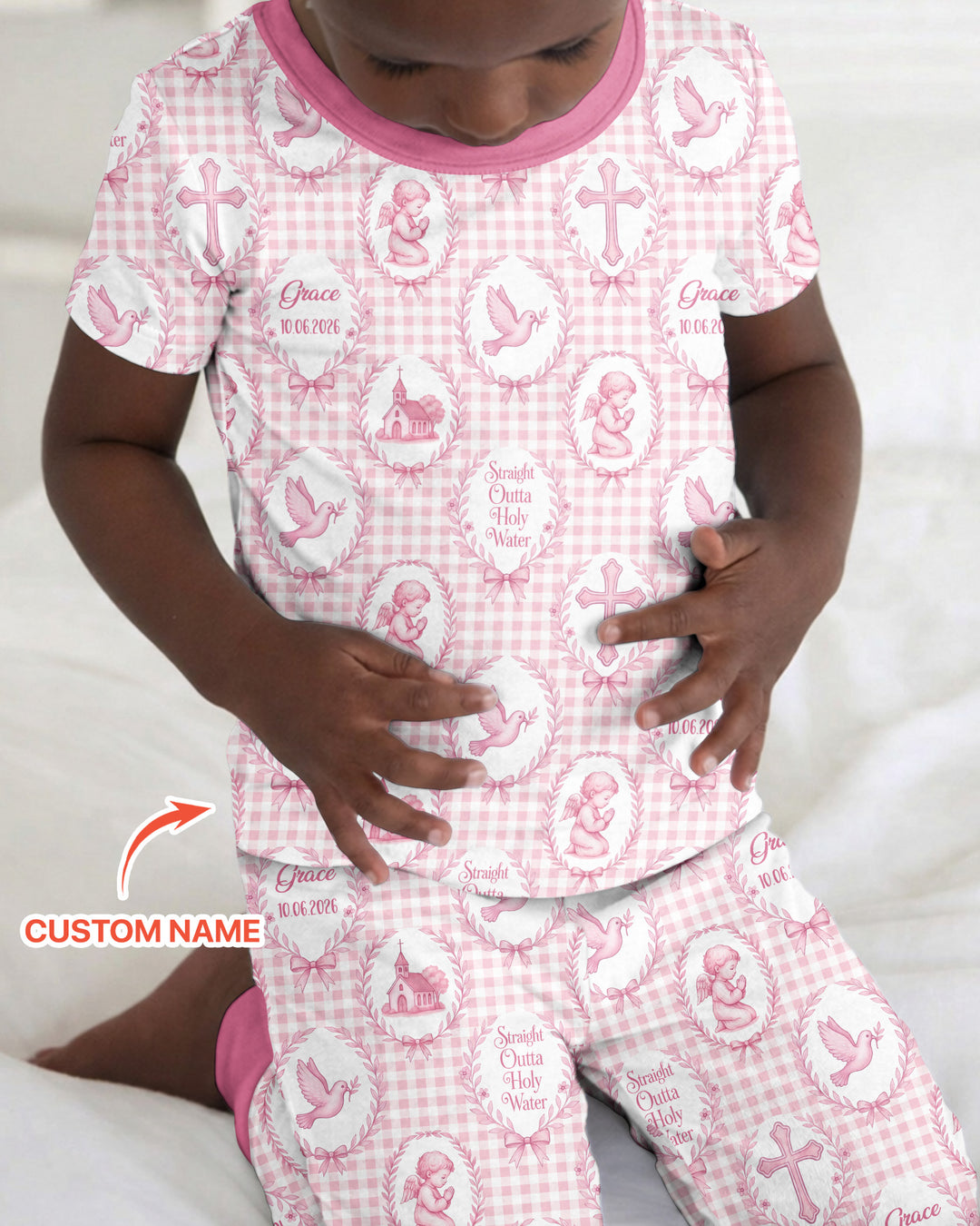 Zweiteiliges, kurzärmliges Pyjama-Set mit Marienkäfern