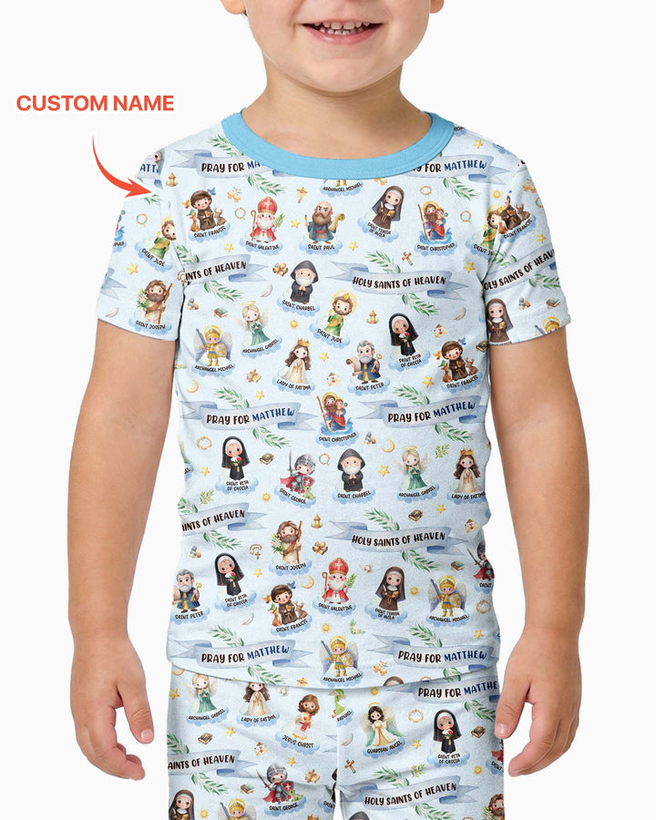 Zweiteiliges, kurzärmliges Pyjama-Set mit Marienkäfern