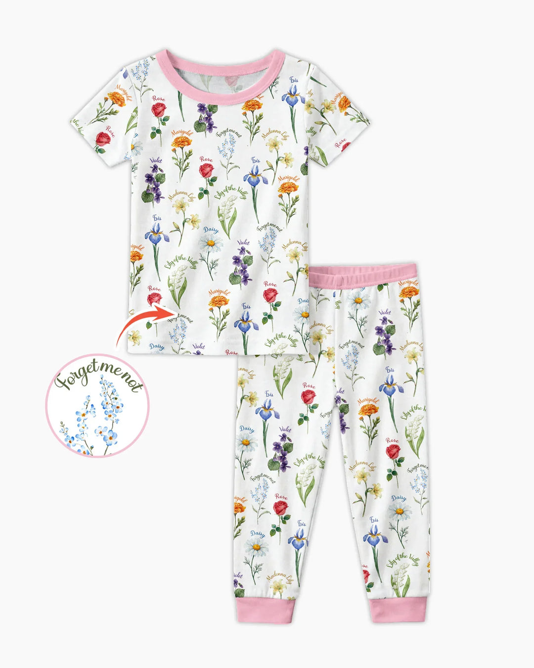 Zweiteiliges, kurzärmliges Pyjama-Set mit Marienkäfern