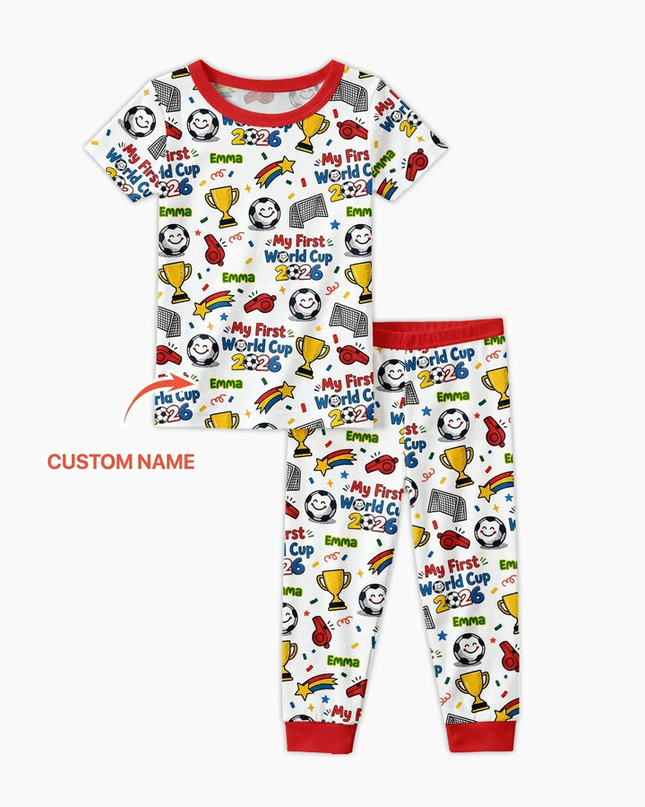 Zweiteiliges, kurzärmliges Pyjama-Set mit Marienkäfern