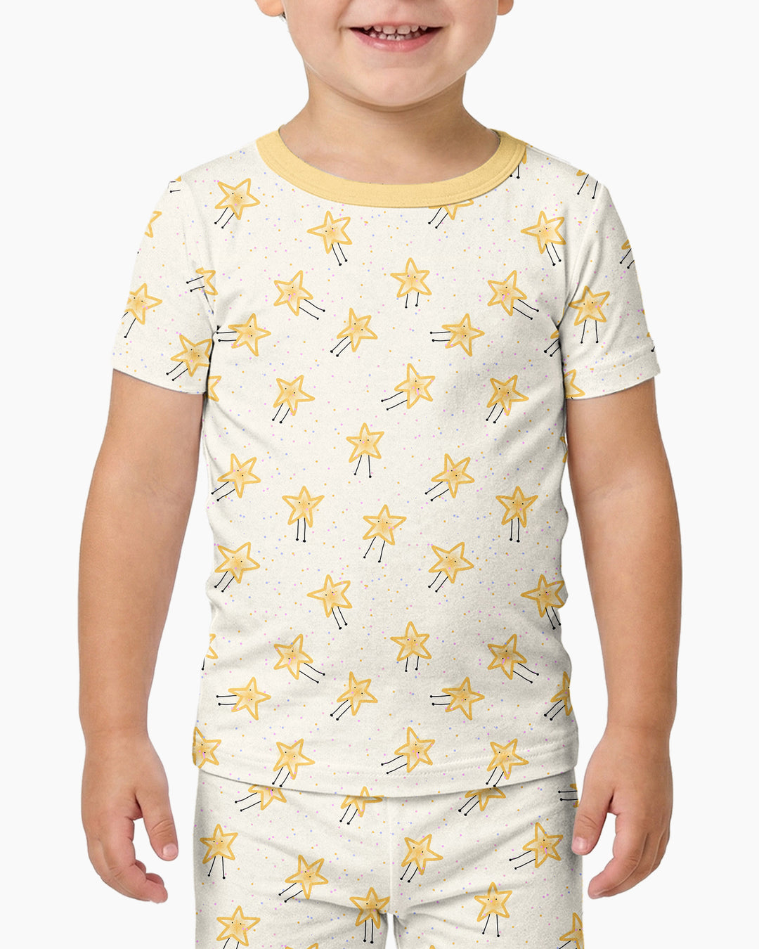 Happy Little Stars Family Matching Bamboo Two Piece Short Sleeve Pajama Set