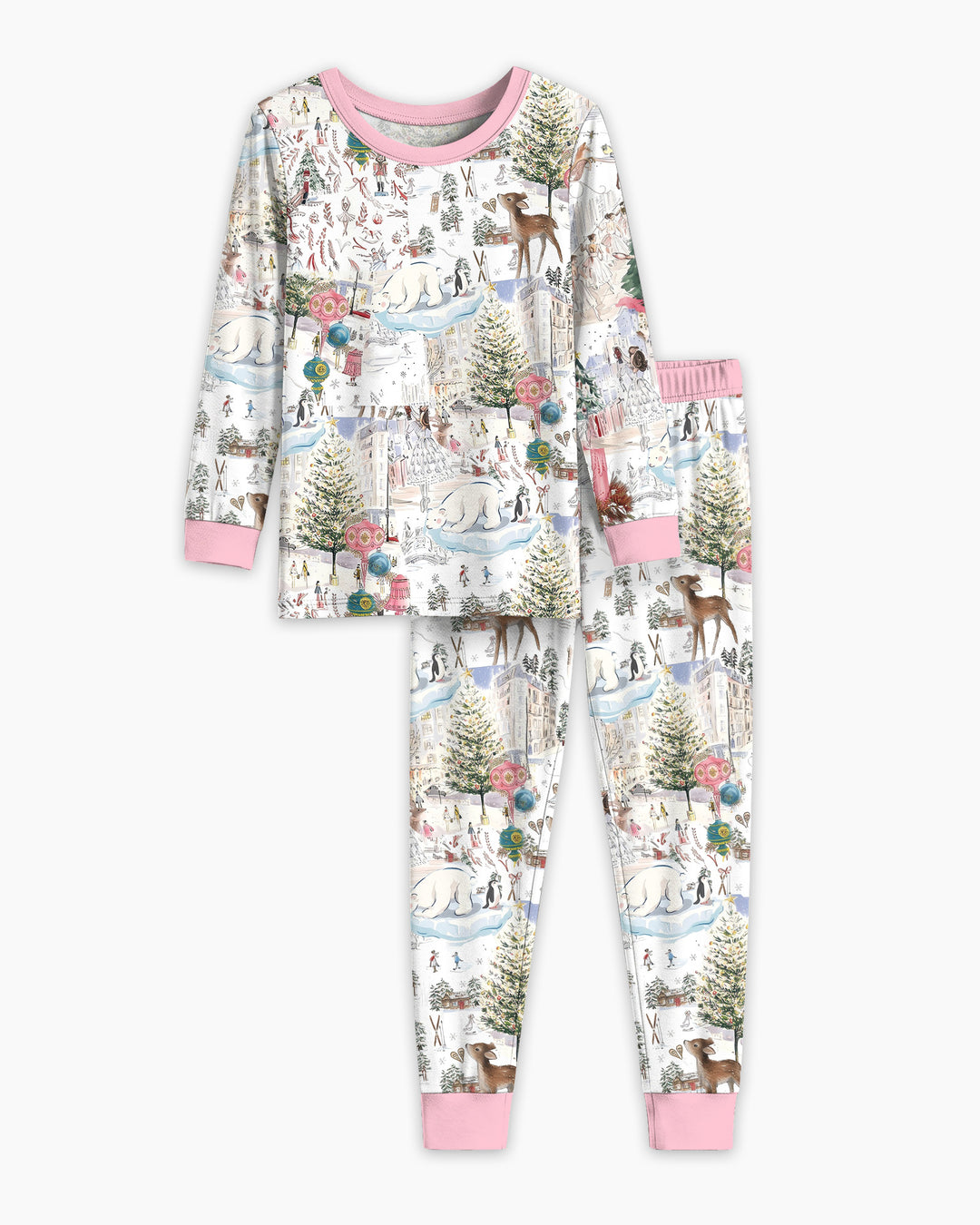 Enchanted Winter Wonderland Bamboo Two Piece Long Sleeve Pajama Set
