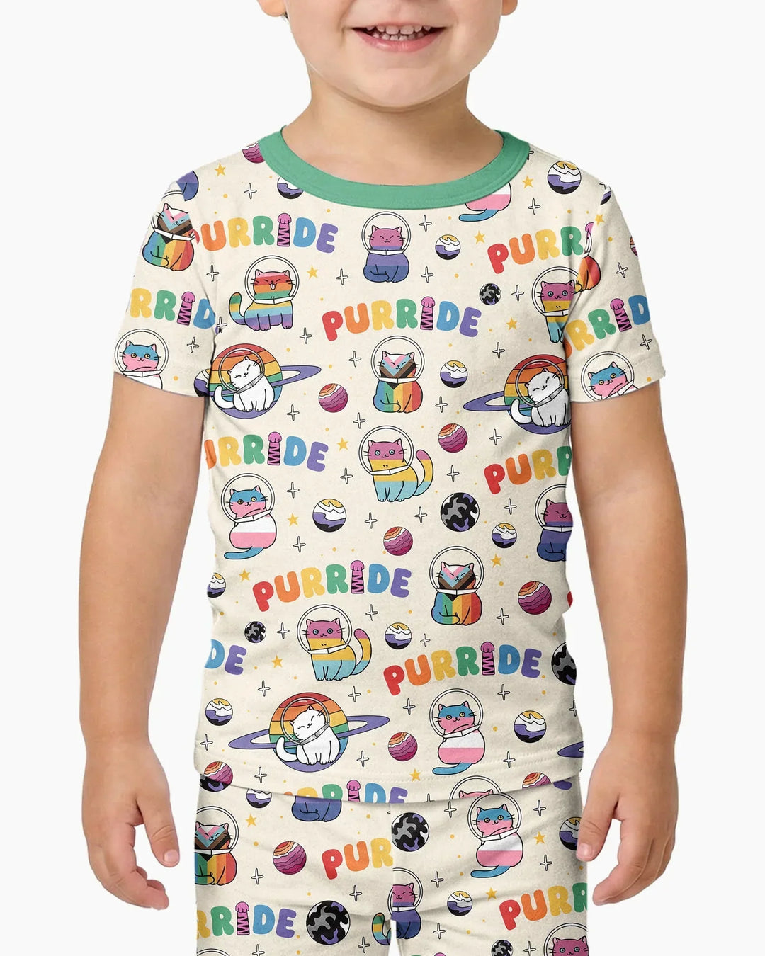Zweiteiliges, kurzärmliges Pyjama-Set mit Marienkäfern
