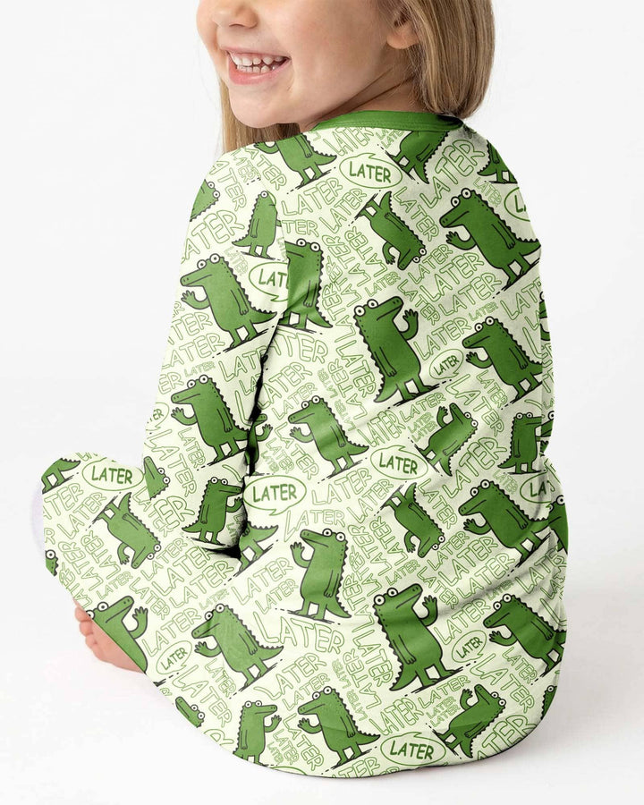 Zweiteiliges Langarm-Pyjama-Set mit Sommerfrüchten