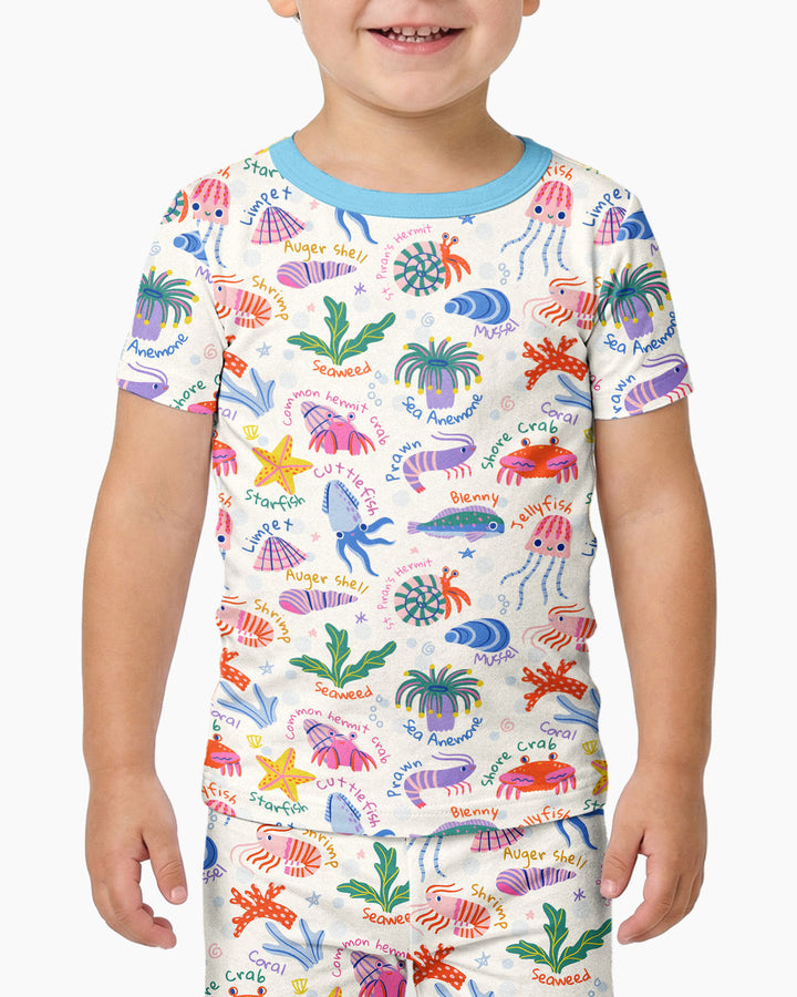 Zweiteiliges, kurzärmliges Pyjama-Set mit Marienkäfern