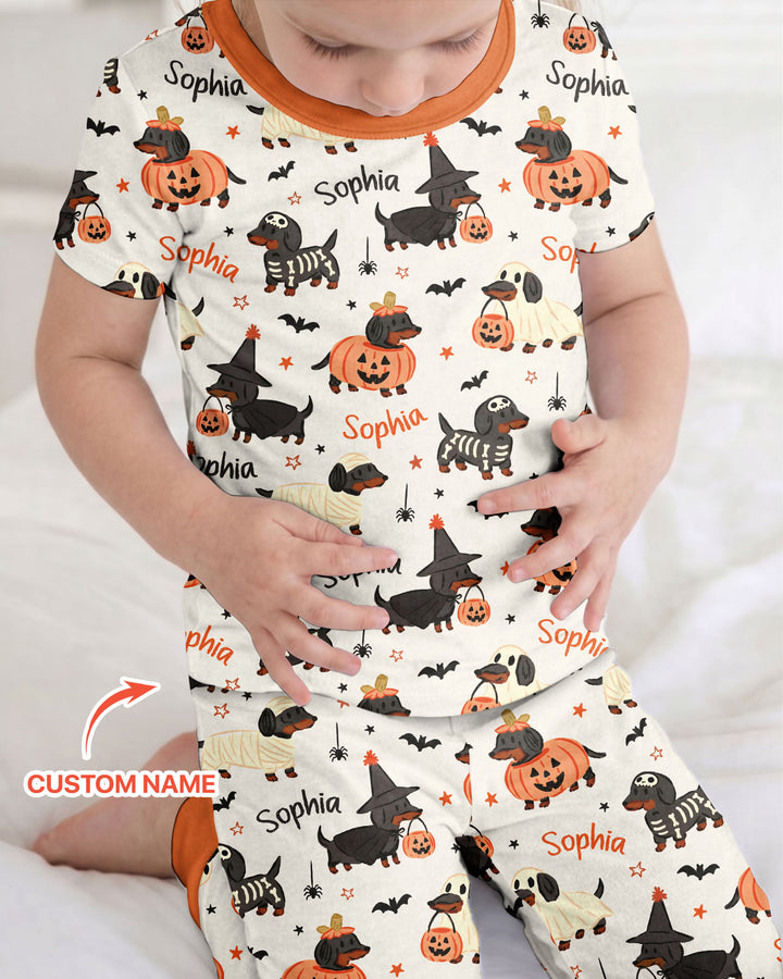Zweiteiliges, kurzärmliges Pyjama-Set mit Marienkäfern