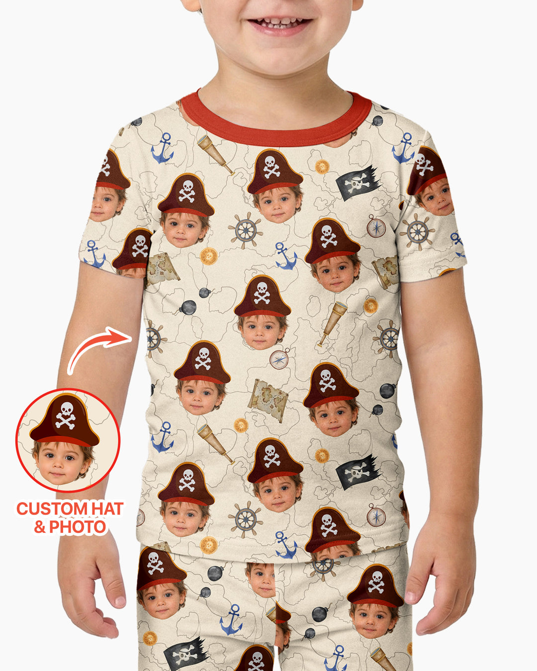Zweiteiliges, kurzärmliges Pyjama-Set mit Marienkäfern