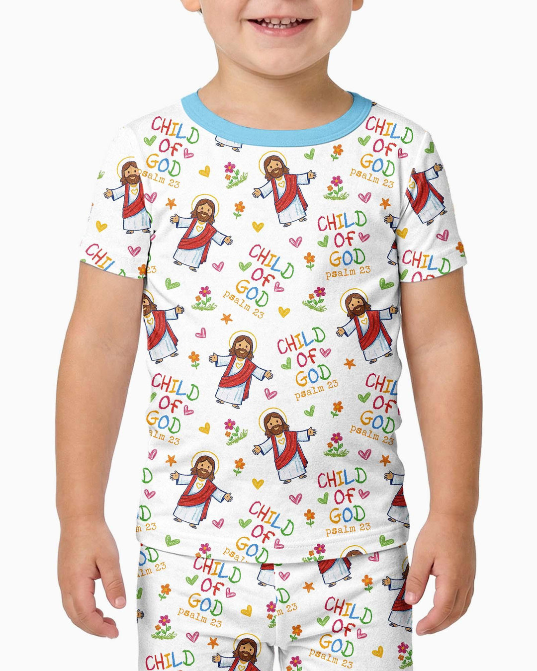 Zweiteiliges, kurzärmliges Pyjama-Set mit Marienkäfern