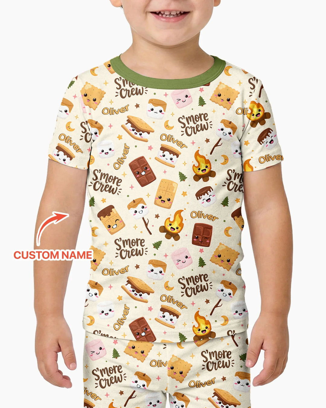 Zweiteiliges, kurzärmliges Pyjama-Set mit Marienkäfern