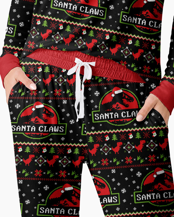 Santa Claws Christmas Bamboo Women Pajama Set