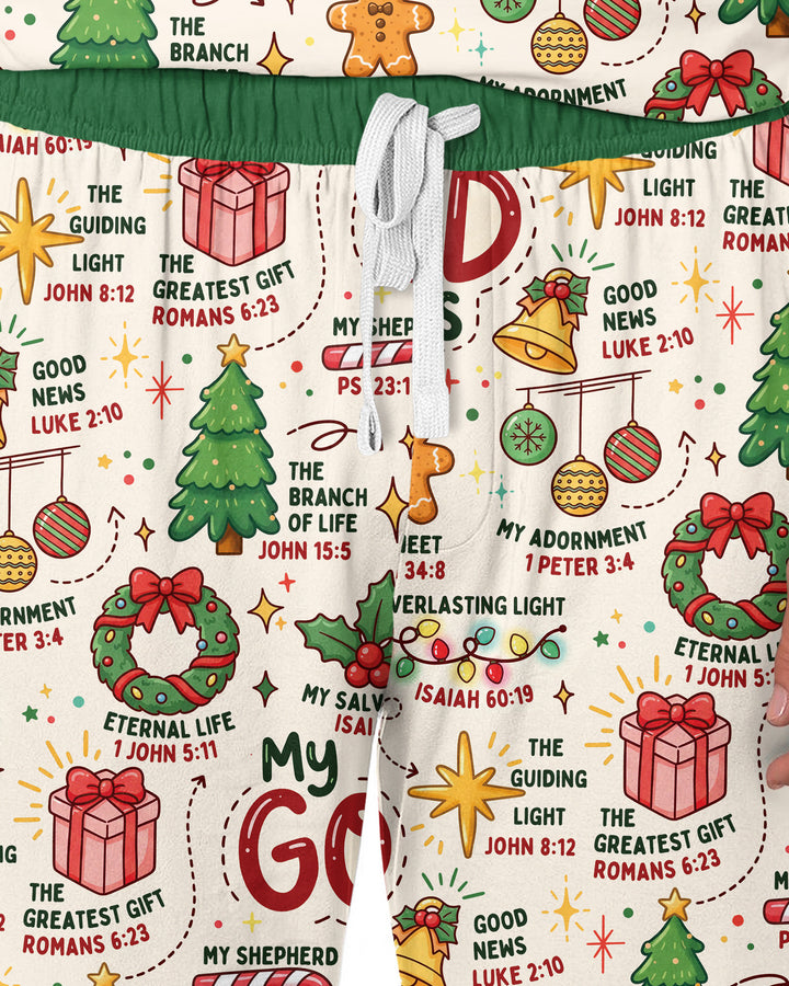 Christmas My God Is Bamboo Men's Pajama Set