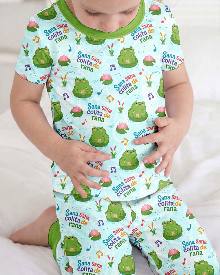 Zweiteiliges, kurzärmliges Pyjama-Set mit Marienkäfern