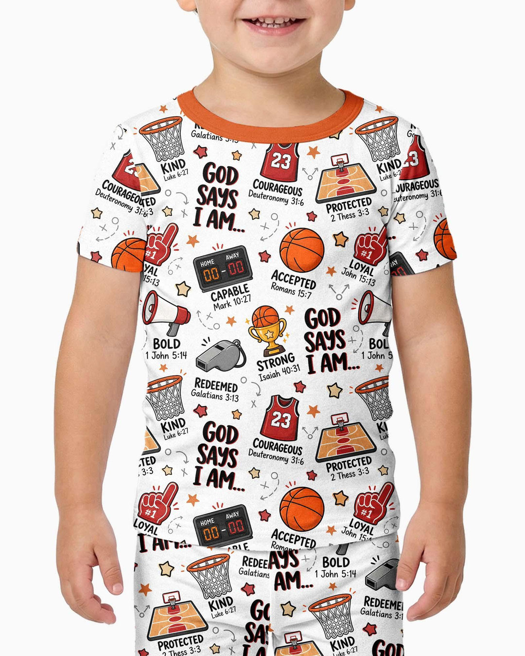 Zweiteiliges, kurzärmliges Pyjama-Set mit Marienkäfern