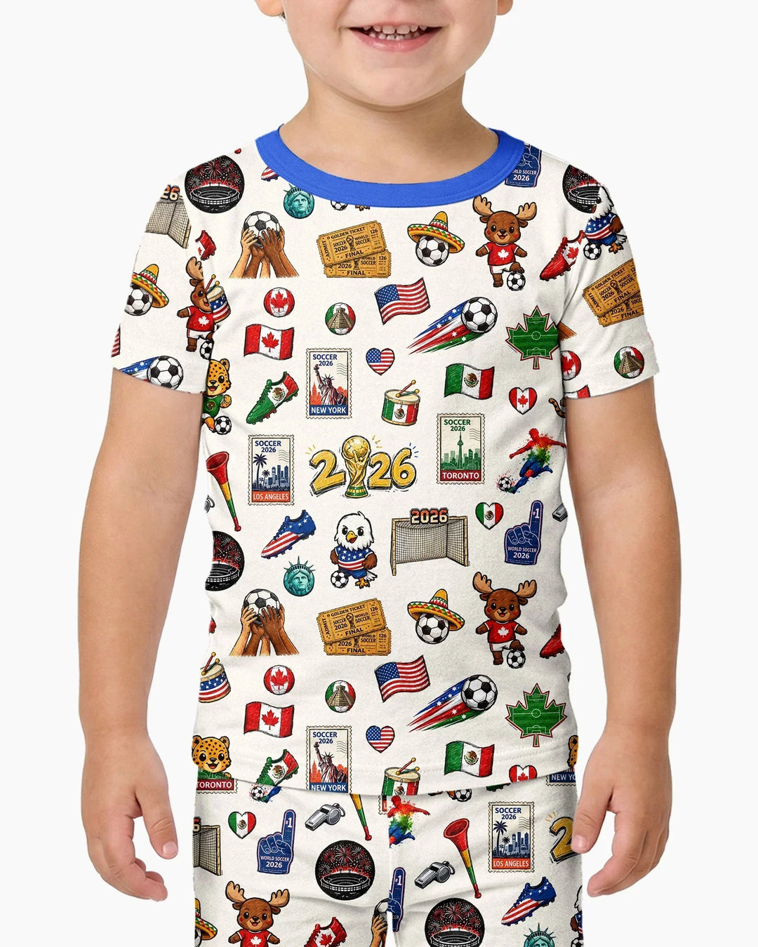 Zweiteiliges, kurzärmliges Pyjama-Set mit Marienkäfern