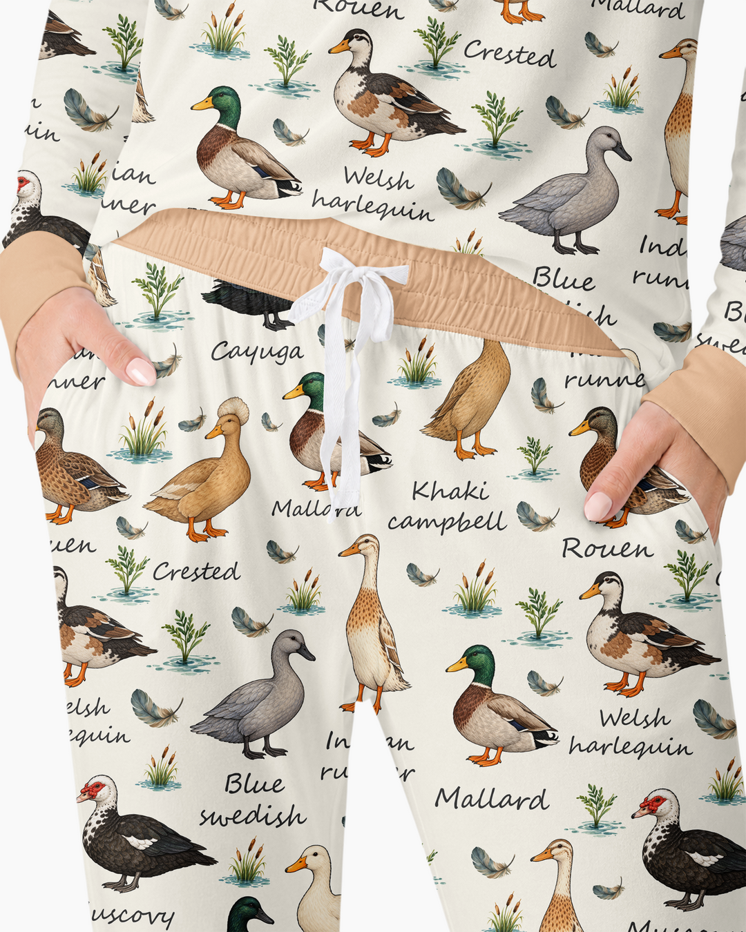 Farm Duck Species Bamboo Women Pajama Set