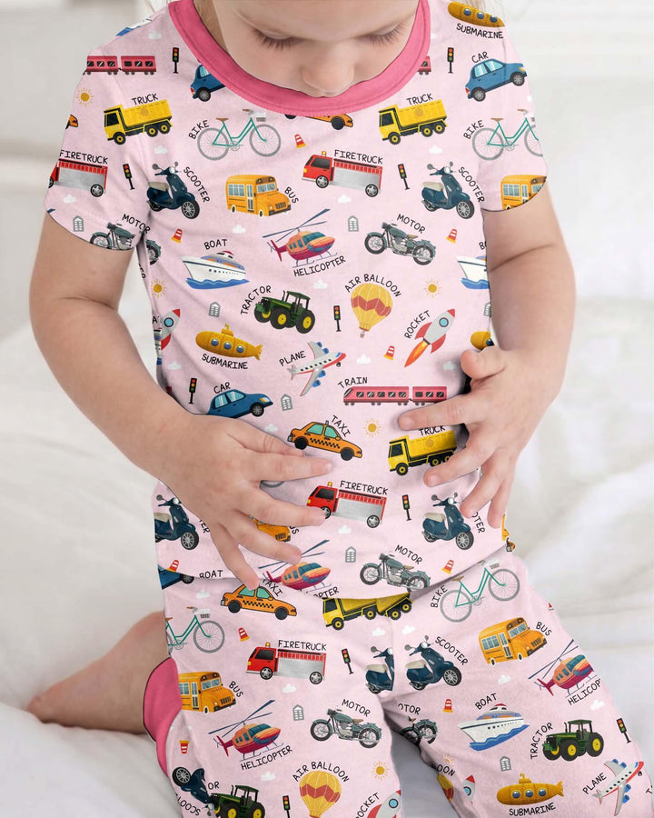 Zweiteiliges, kurzärmliges Pyjama-Set mit Marienkäfern