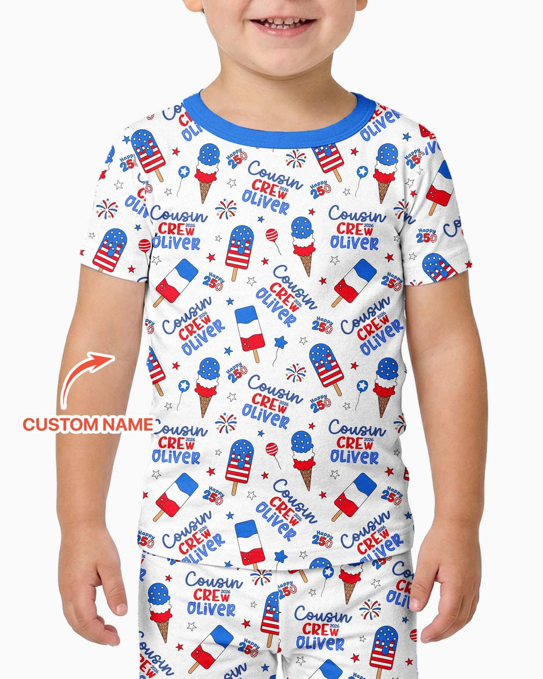 Zweiteiliges, kurzärmliges Pyjama-Set mit Marienkäfern