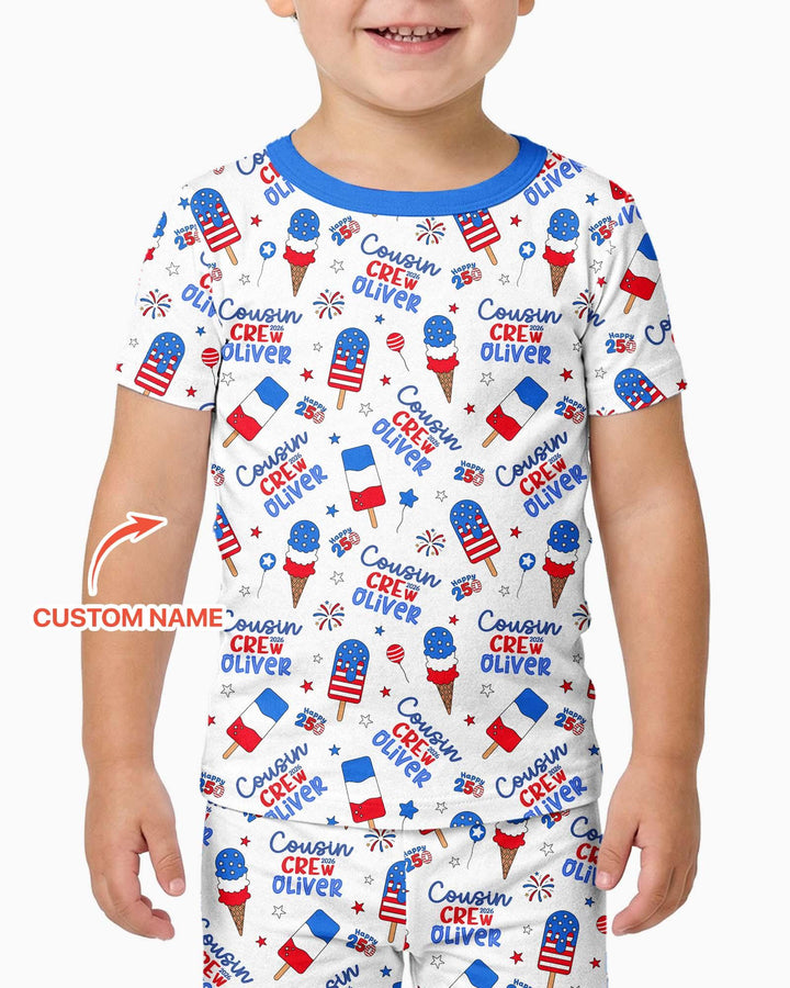 Zweiteiliges, kurzärmliges Pyjama-Set mit Marienkäfern