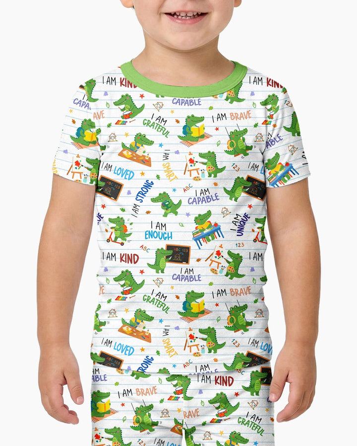 Zweiteiliges, kurzärmliges Pyjama-Set mit Marienkäfern