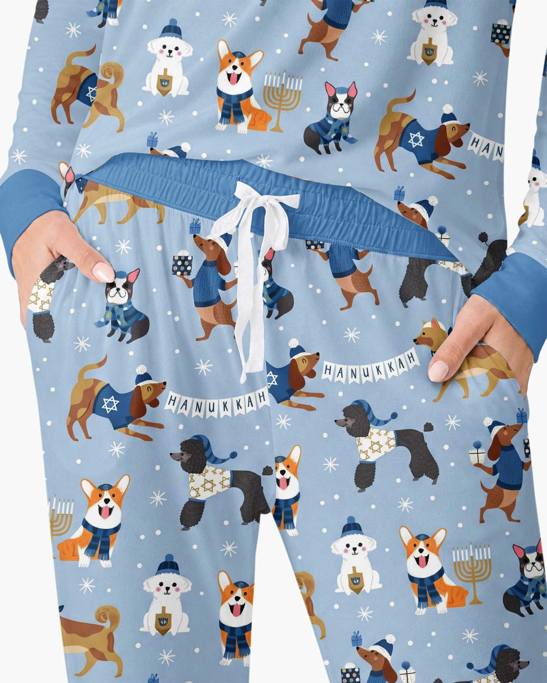 Hanukkah Dogs Bamboo Women Pajama Set