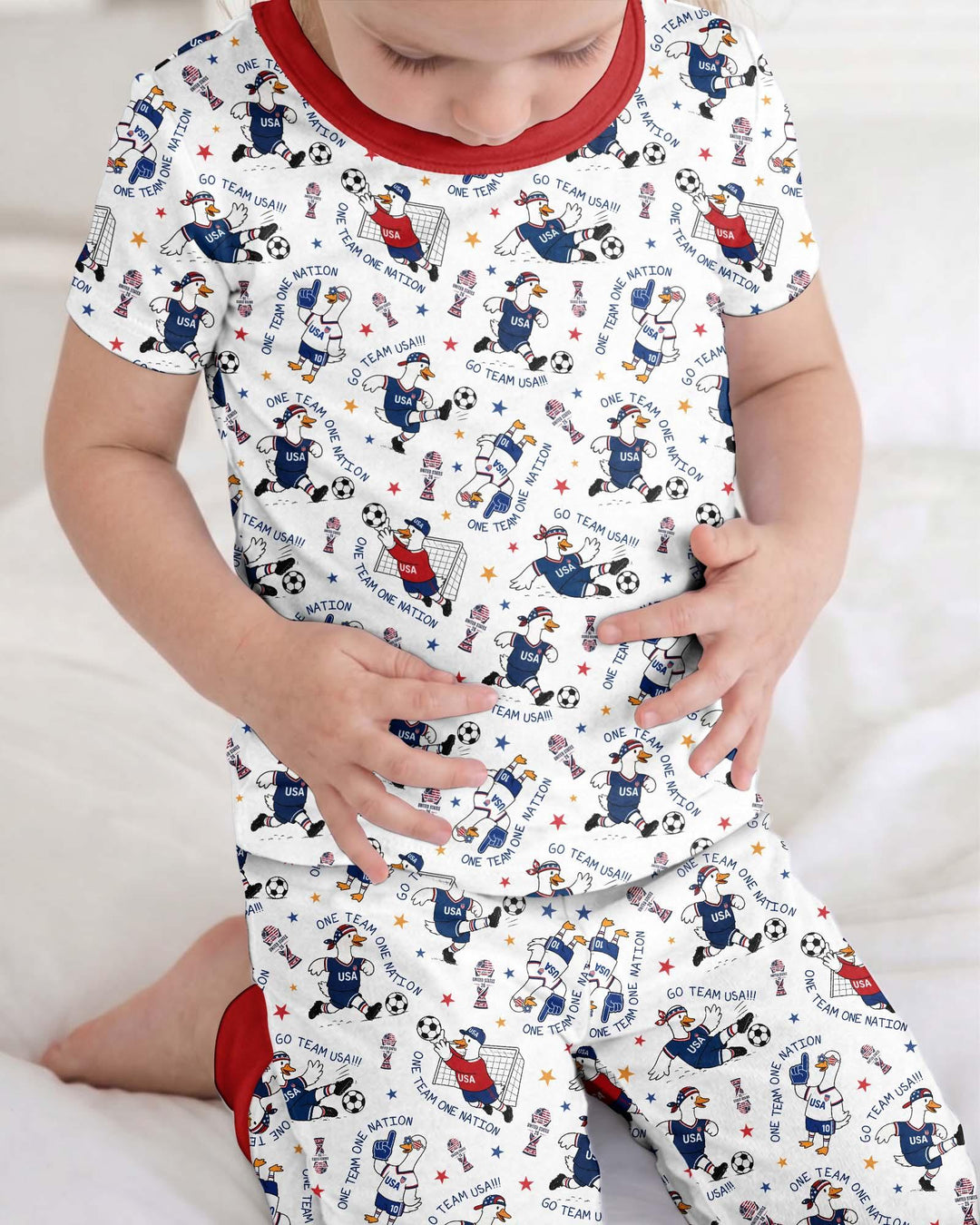Zweiteiliges, kurzärmliges Pyjama-Set mit Marienkäfern
