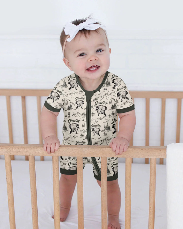 Vintage Jimothy Racoon Family Matching Bamboo Shorty Zippy