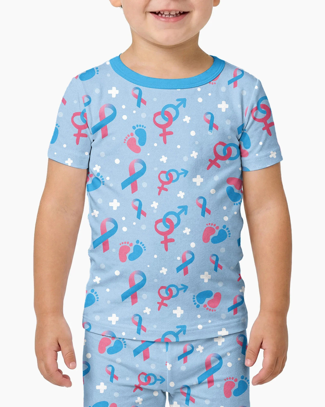 Zweiteiliges, kurzärmliges Pyjama-Set mit Marienkäfern
