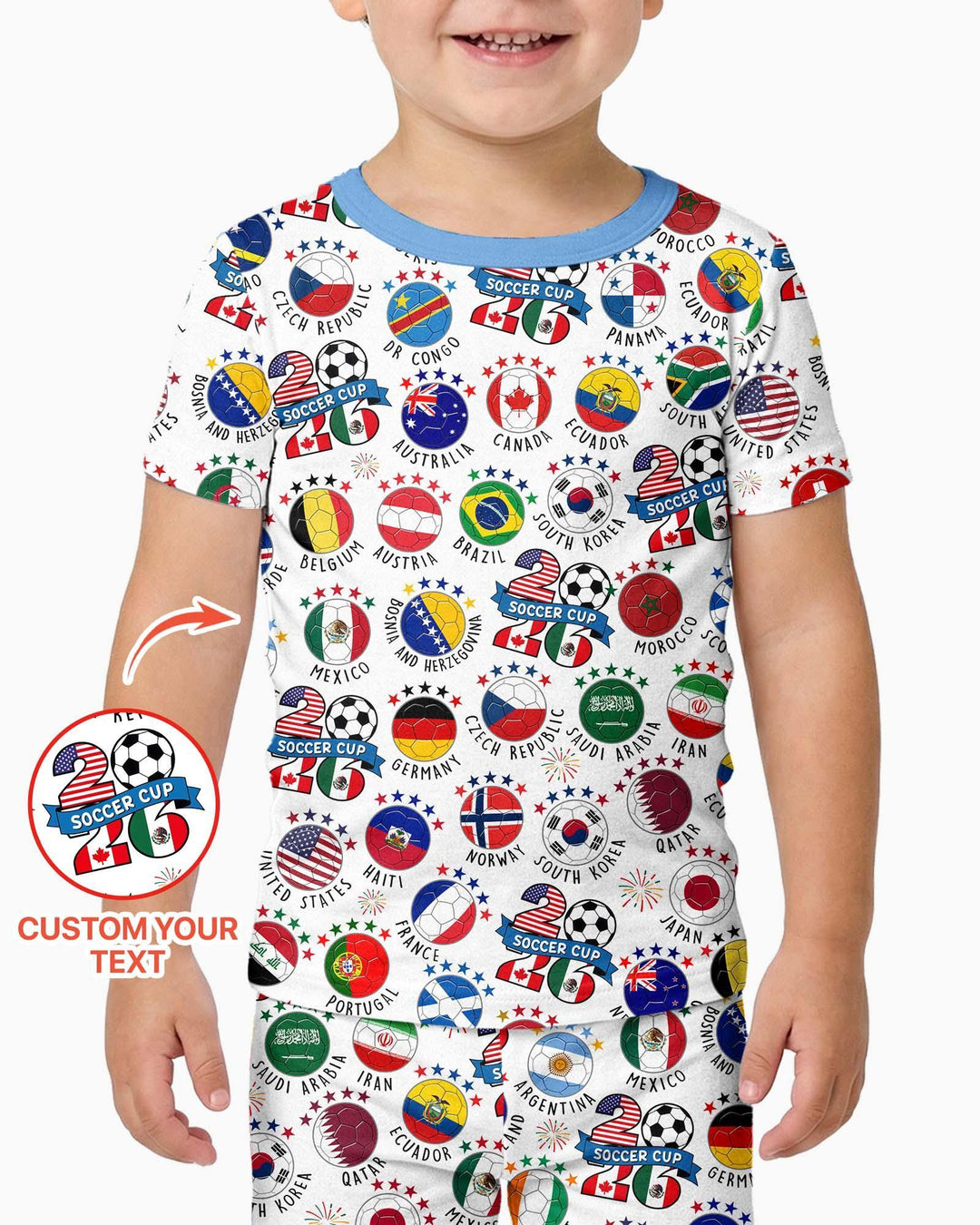 Zweiteiliges, kurzärmliges Pyjama-Set mit Marienkäfern