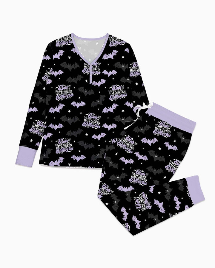 Halloween Butterflies Bamboo Women Pajama Set