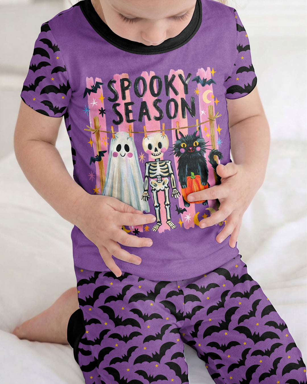 Zweiteiliges, kurzärmliges Pyjama-Set mit Marienkäfern