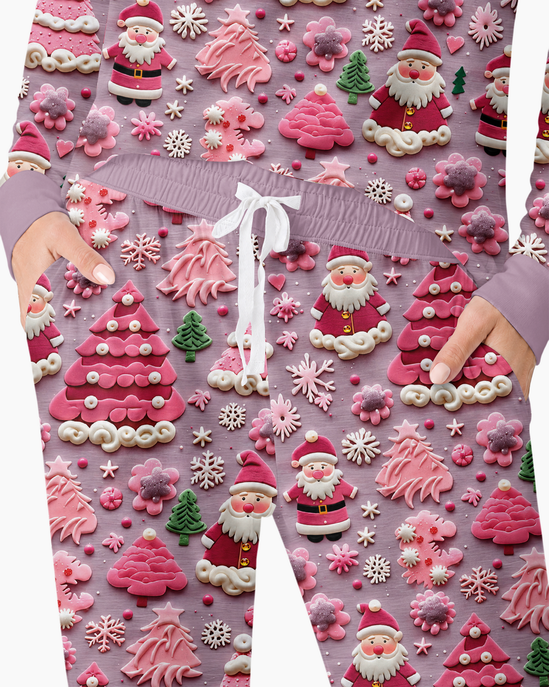 Pink Snowmen Bamboo Women Pajama Set