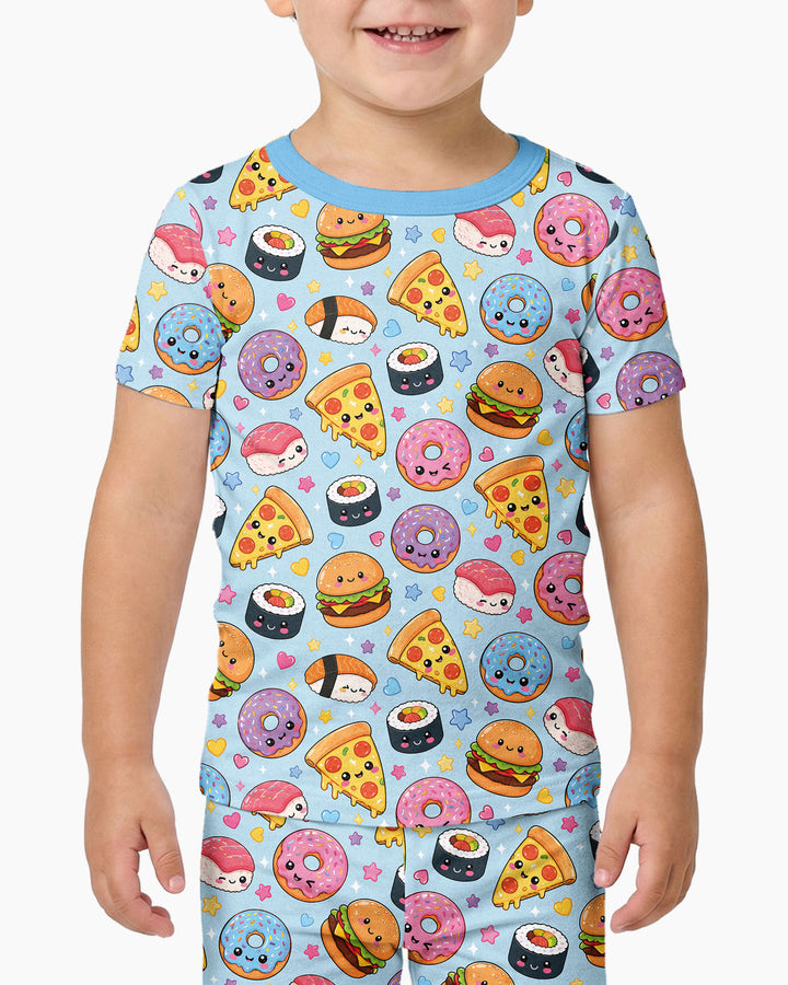 Zweiteiliges, kurzärmliges Pyjama-Set mit Marienkäfern