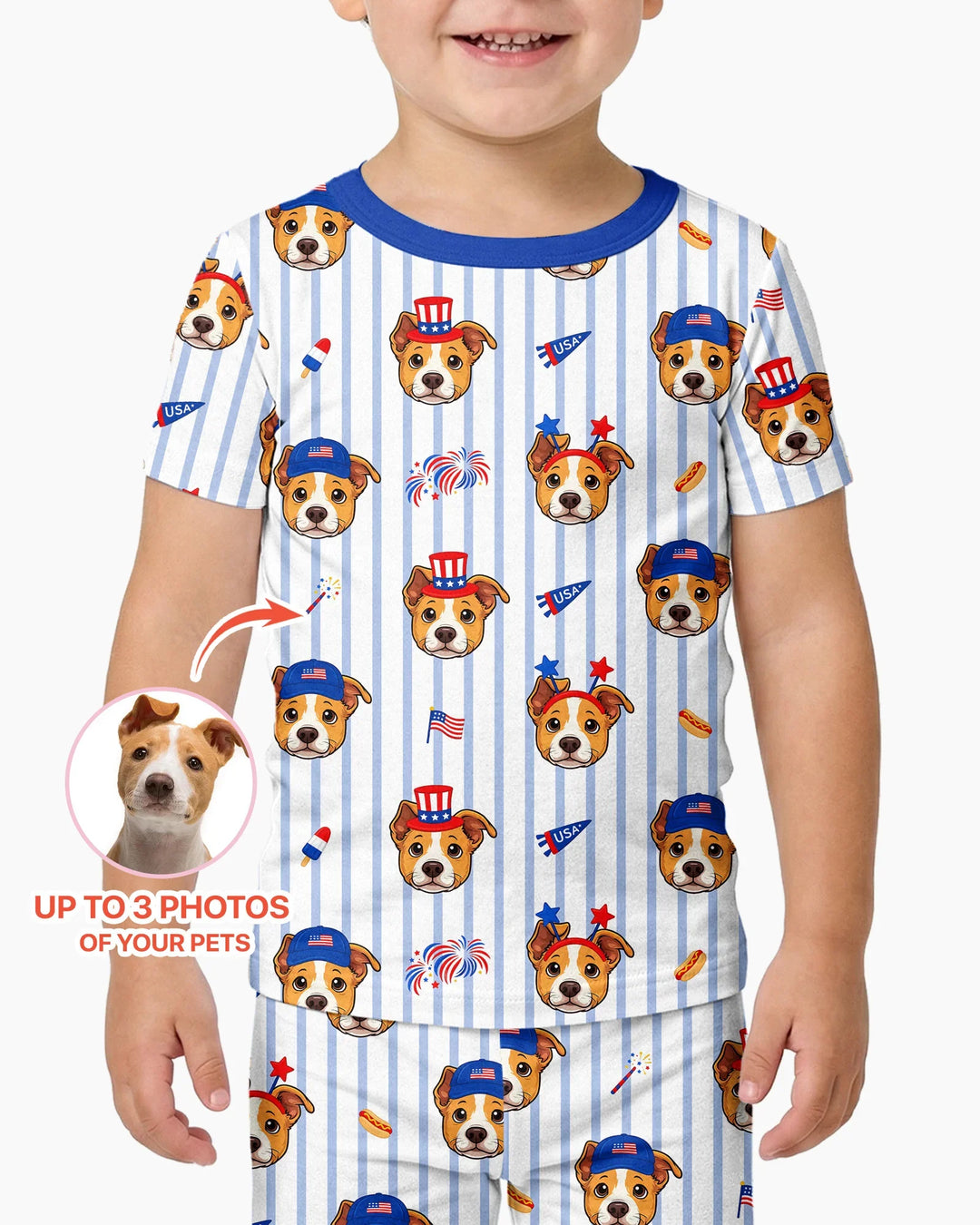 Zweiteiliges, kurzärmliges Pyjama-Set mit Marienkäfern