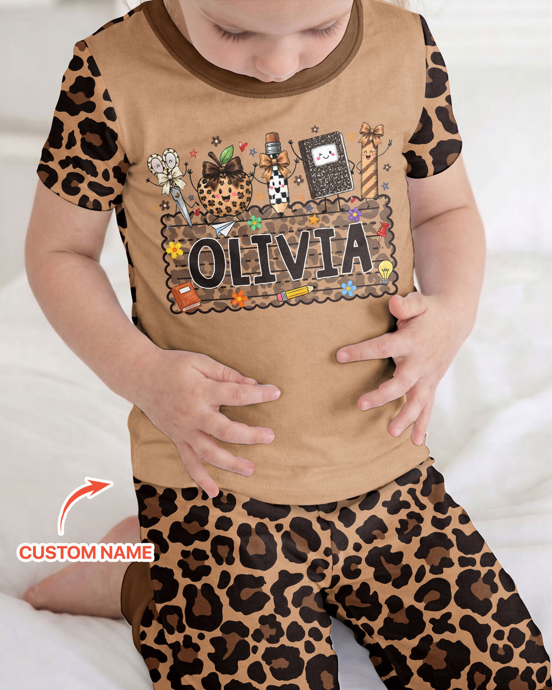 Zweiteiliges, kurzärmliges Pyjama-Set mit Marienkäfern