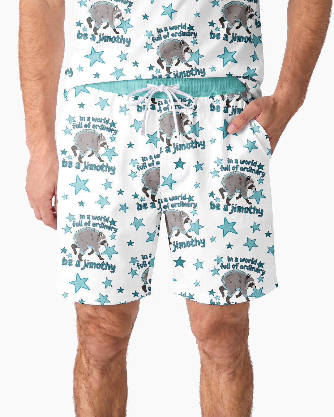 In A World Full Of Ordinary Be A Jimothy Bamboo Men Short Sleeve Short Pajama Set