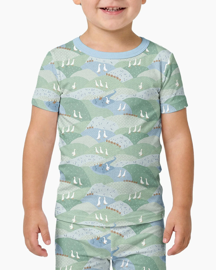Zweiteiliges, kurzärmliges Pyjama-Set mit Marienkäfern