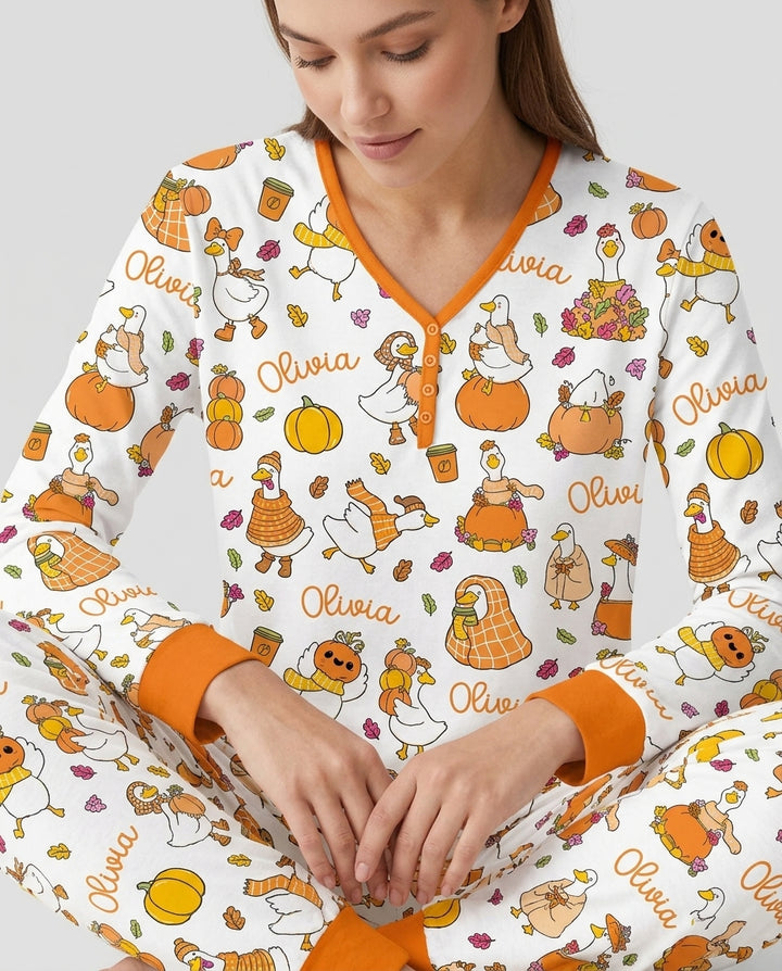 Vorlage Bambus Damen Pyjama Set