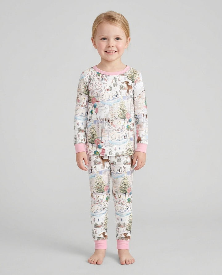 Enchanted Winter Wonderland Bamboo Two Piece Long Sleeve Pajama Set
