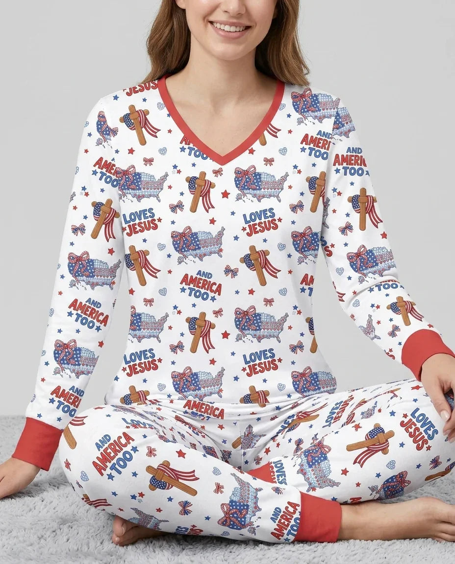 Vorlage Bambus Damen Pyjama Set