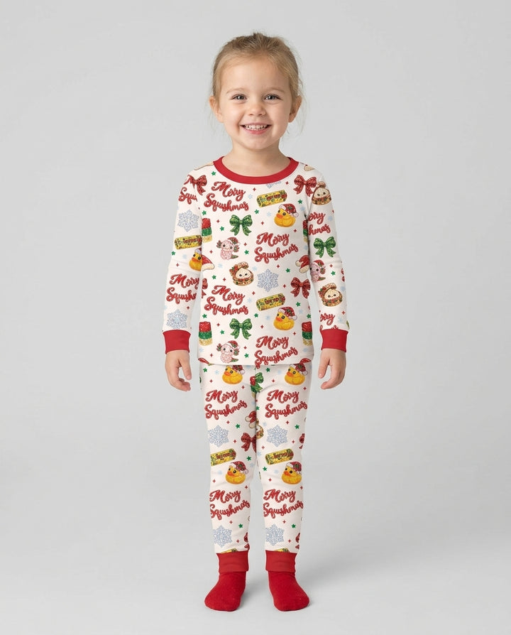 Merry Squishmas Bamboo Two Piece Long Sleeve Pajama Set