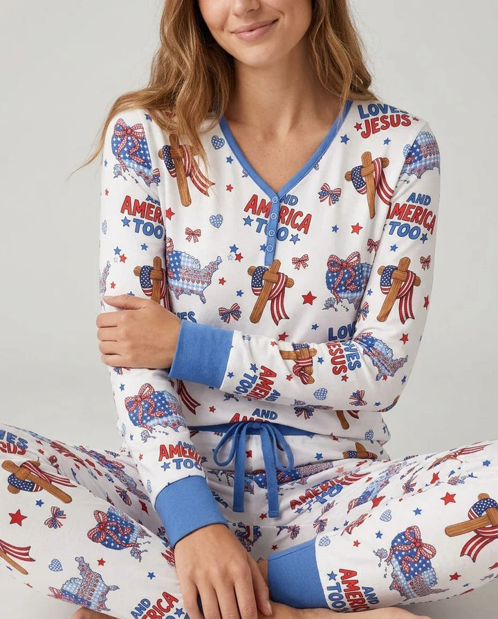Vorlage Bambus Damen Pyjama Set