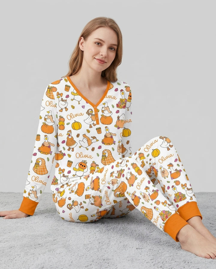 Vorlage Bambus Damen Pyjama Set