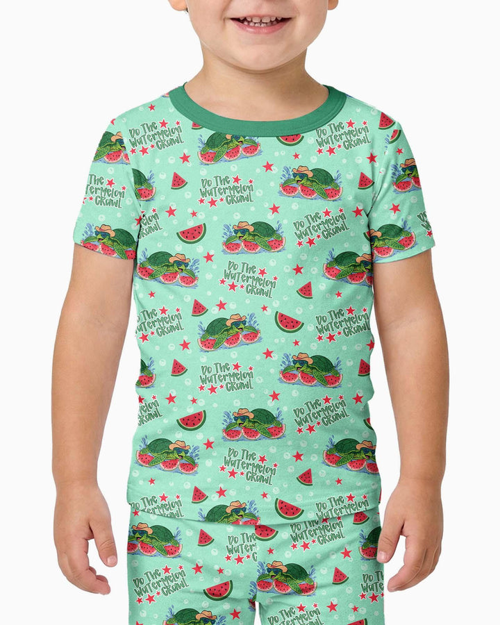 Zweiteiliges, kurzärmliges Pyjama-Set mit Marienkäfern