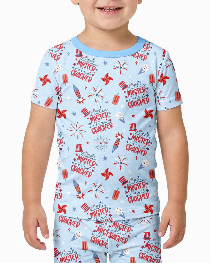 Zweiteiliges, kurzärmliges Pyjama-Set mit Marienkäfern