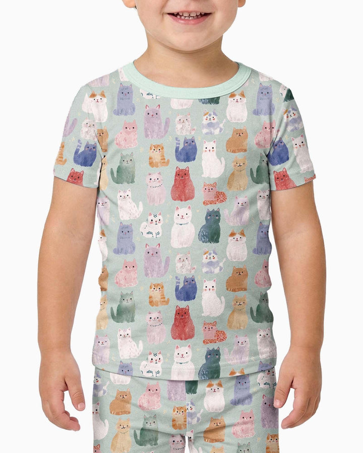 Zweiteiliges, kurzärmliges Pyjama-Set mit Marienkäfern
