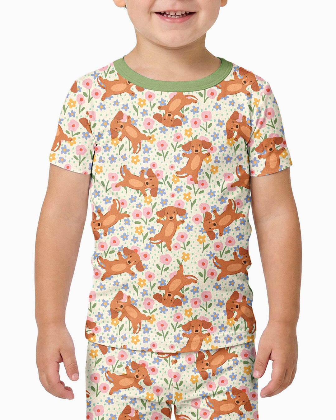 Zweiteiliges, kurzärmliges Pyjama-Set mit Marienkäfern