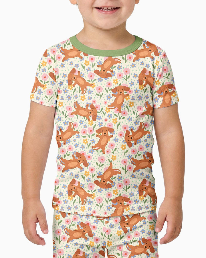 Zweiteiliges, kurzärmliges Pyjama-Set mit Marienkäfern