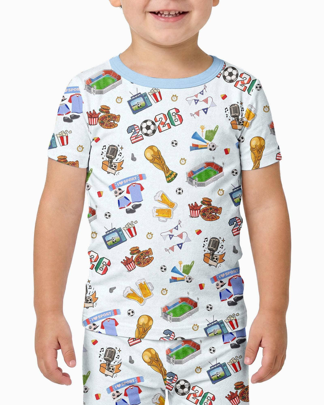 Zweiteiliges, kurzärmliges Pyjama-Set mit Marienkäfern