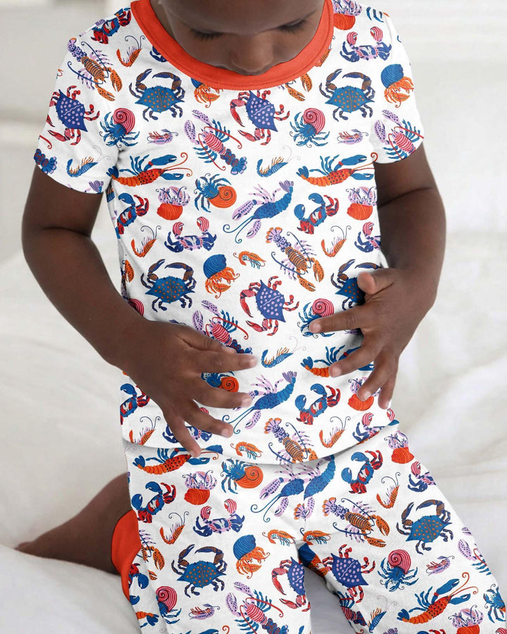 Zweiteiliges, kurzärmliges Pyjama-Set mit Marienkäfern